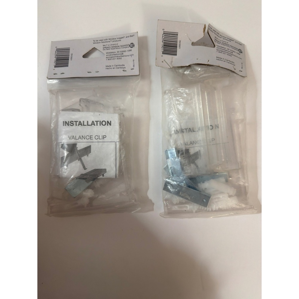 Bali Vertical Blind Repair Kit 65-0007-00 Valance Clips Lot of 2 - Picture 2 of 2